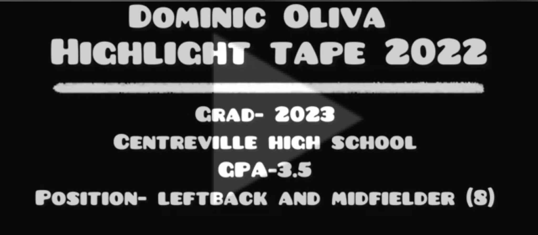 Soccer highlight video